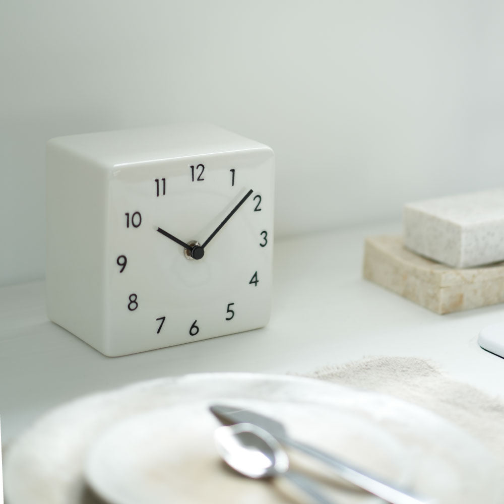 CHAMBRE 陶器の置き時計 CH-079BK シャンブル 時計 置き時計 インテリア時計