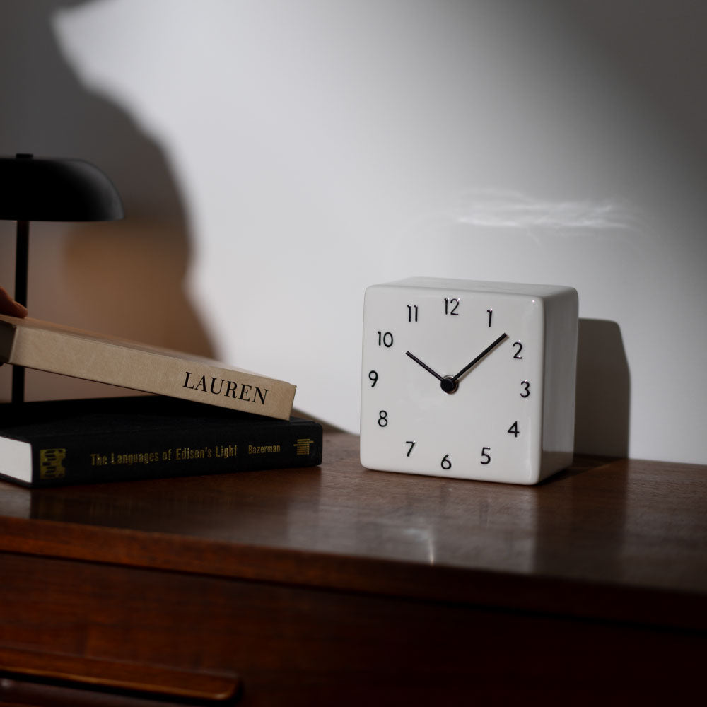 CHAMBRE 陶器の置き時計 CH-079BK シャンブル 時計 置き時計 インテリア時計