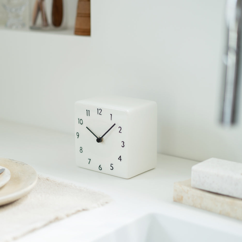 CHAMBRE 陶器の置き時計 CH-079BK シャンブル 時計 置き時計 インテリア時計