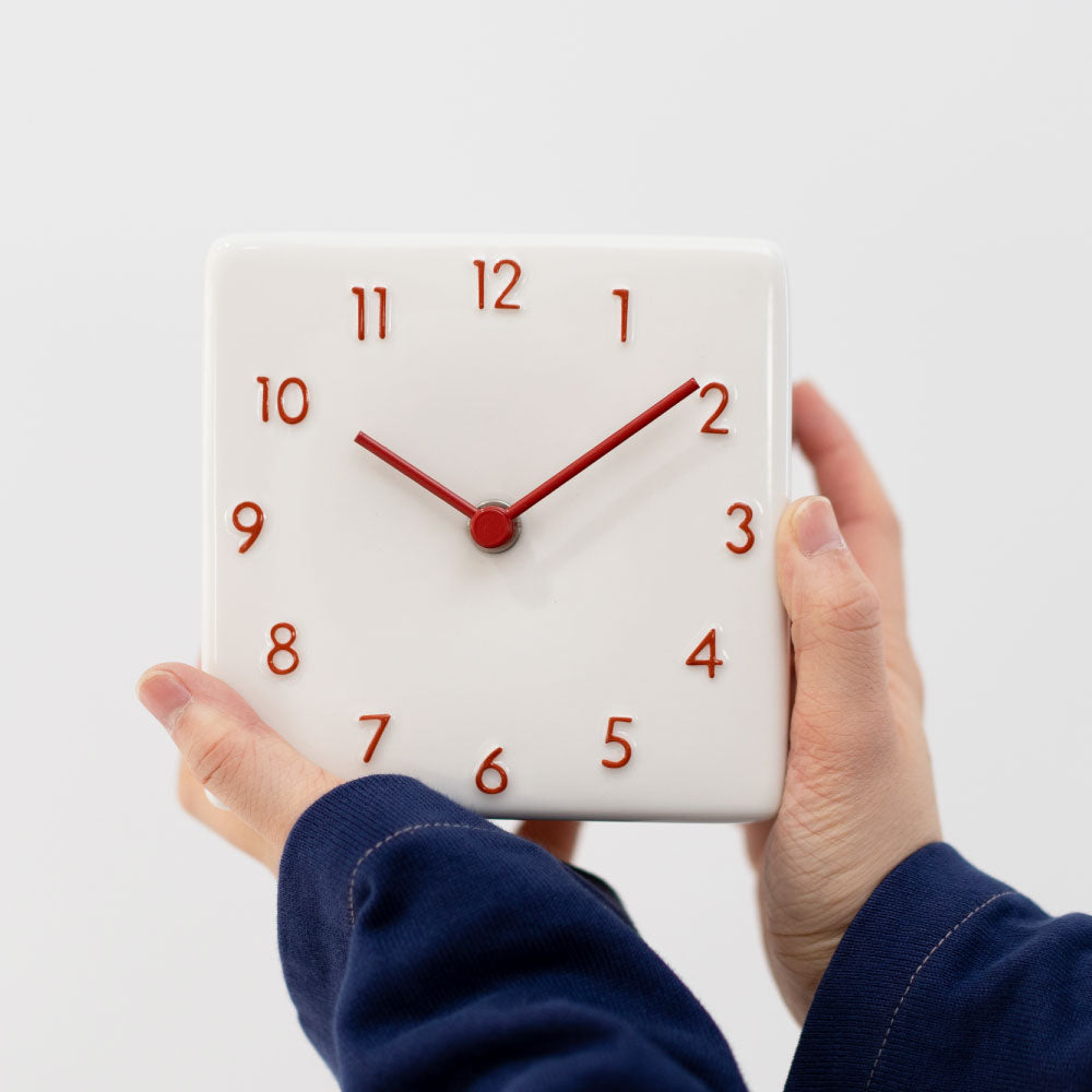 CHAMBRE 陶器の置き時計 CH-079RD シャンブル 時計 置き時計 インテリア時計