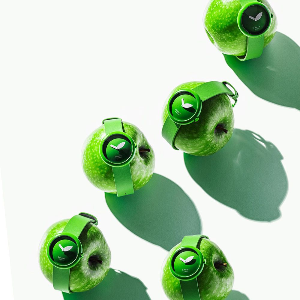 CAUNY カウニー 腕時計 レディース CAUNY Tadao Ando CTA001 青りんご 建築家 安藤忠雄 コラボ レディース りんご 腕時計 Small 建築 腕時計 Cauny Ando