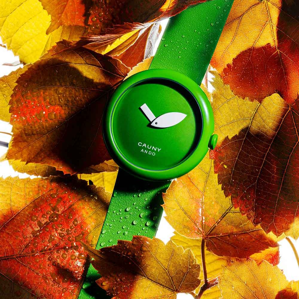 CAUNY カウニー 腕時計 レディース CAUNY Tadao Ando CTA001 青りんご 建築家 安藤忠雄 コラボ レディース りんご 腕時計 Small 建築 腕時計 Cauny Ando