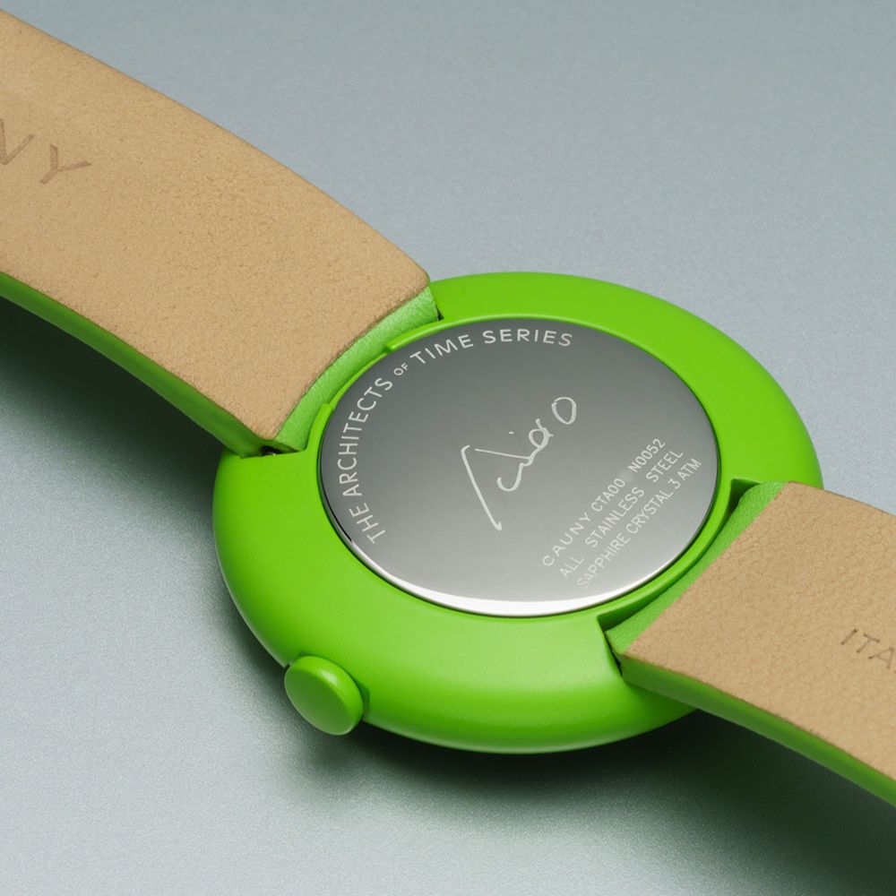 CAUNY カウニー 腕時計 レディース CAUNY Tadao Ando CTA001 青りんご 建築家 安藤忠雄 コラボ レディース りんご 腕時計 Small 建築 腕時計 Cauny Ando