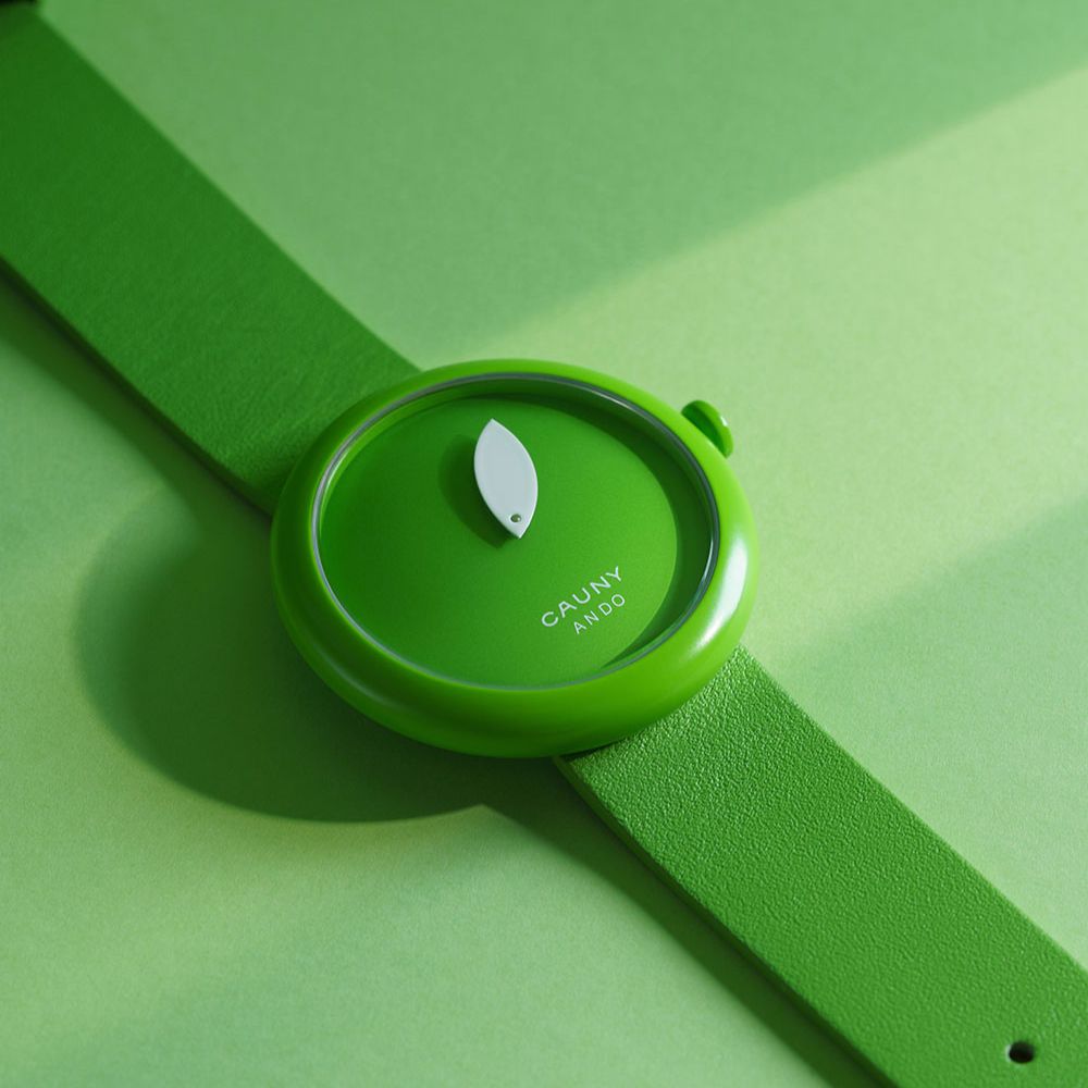 CAUNY カウニー 腕時計 レディース CAUNY Tadao Ando CTA001 青りんご 建築家 安藤忠雄 コラボ レディース りんご 腕時計 Small 建築 腕時計 Cauny Ando