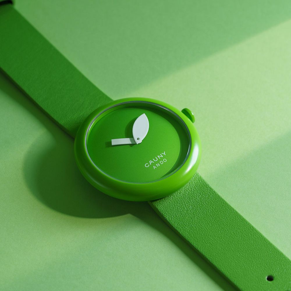 CAUNY カウニー 腕時計 レディース CAUNY Tadao Ando CTA001 青りんご 建築家 安藤忠雄 コラボ レディース りんご 腕時計 Small 建築 腕時計 Cauny Ando