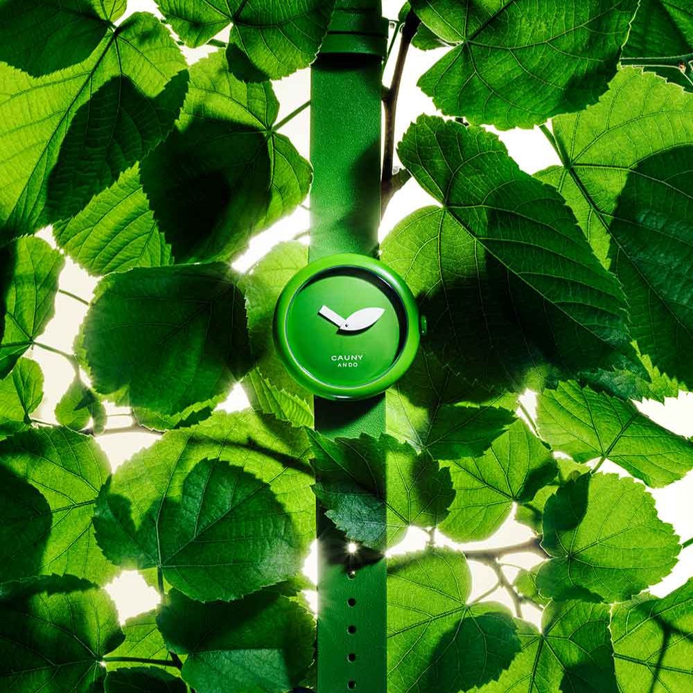 CAUNY カウニー 腕時計 メンズ CAUNY Tadao Ando CTA002 青りんご 建築家 安藤忠雄 コラボ メンズ りんご 腕時計 Large 建築 腕時計 Cauny Ando