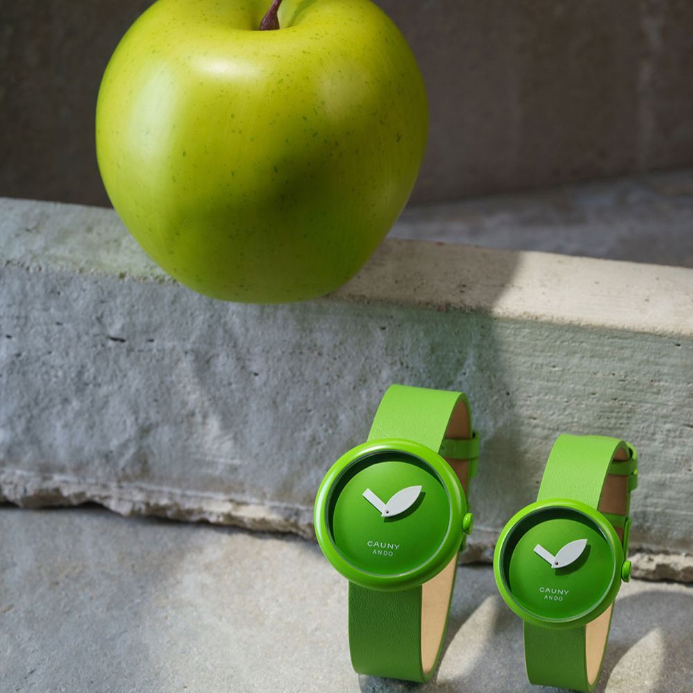 CAUNY カウニー 腕時計 メンズ CAUNY Tadao Ando CTA002 青りんご 建築家 安藤忠雄 コラボ メンズ りんご 腕時計 Large 建築 腕時計 Cauny Ando