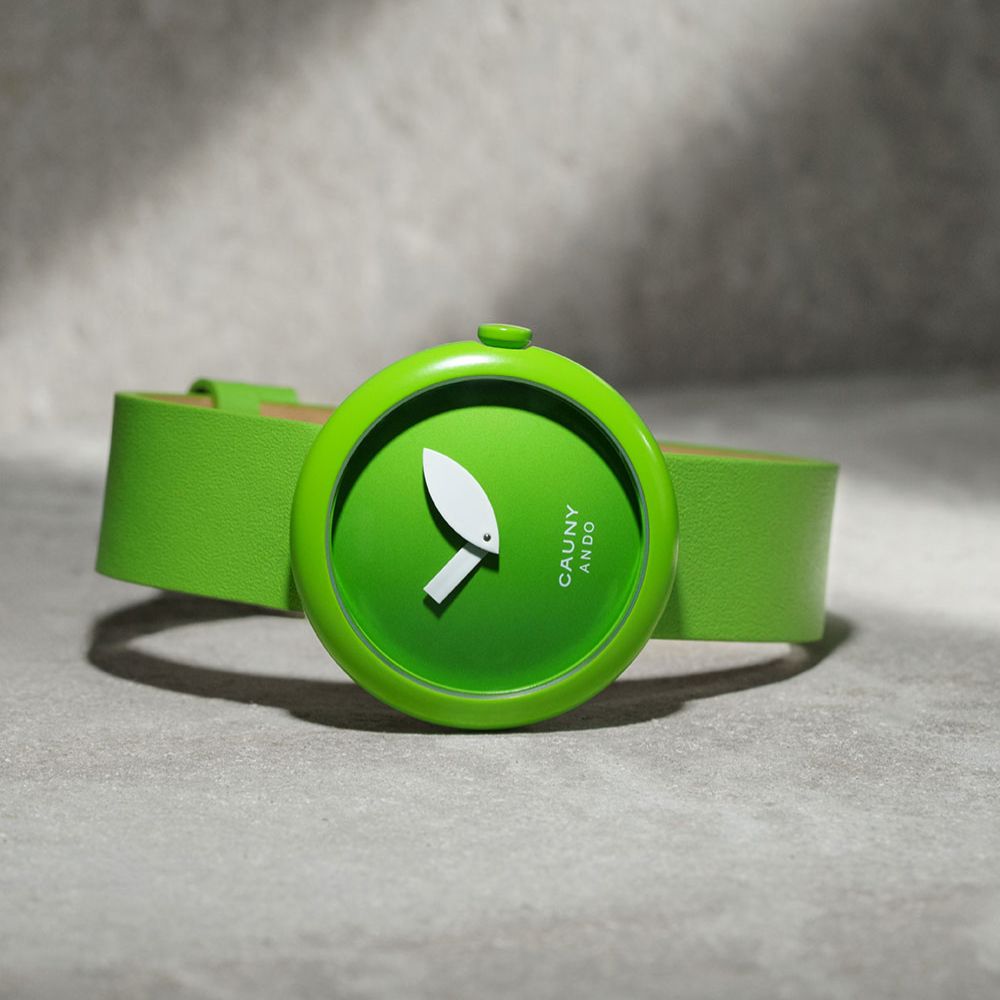 CAUNY カウニー 腕時計 メンズ CAUNY Tadao Ando CTA002 青りんご 建築家 安藤忠雄 コラボ メンズ りんご 腕時計 Large 建築 腕時計 Cauny Ando