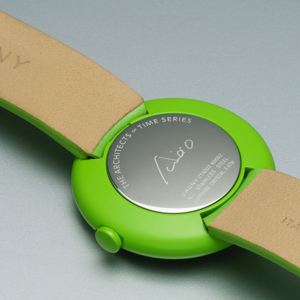 CAUNY カウニー 腕時計 メンズ CAUNY Tadao Ando CTA002 青りんご 建築家 安藤忠雄 コラボ メンズ りんご 腕時計 Large 建築 腕時計 Cauny Ando