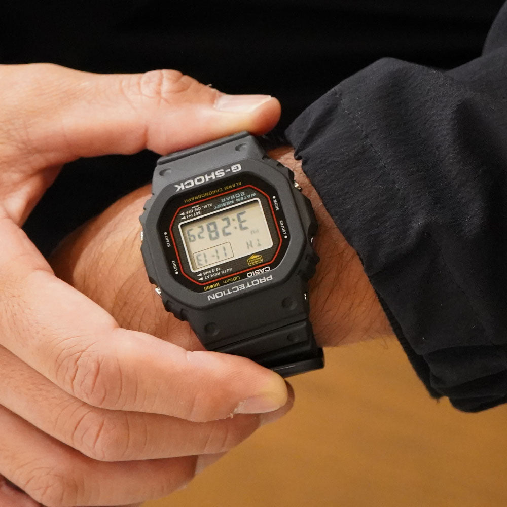 新品未使用G-SHOCK DW-5000R-1AJF 腕時計 G-SHOCK 最大20%OFFクーポン┃カシオ DW-5000R-1AJF 初代G-SHOCK 復刻