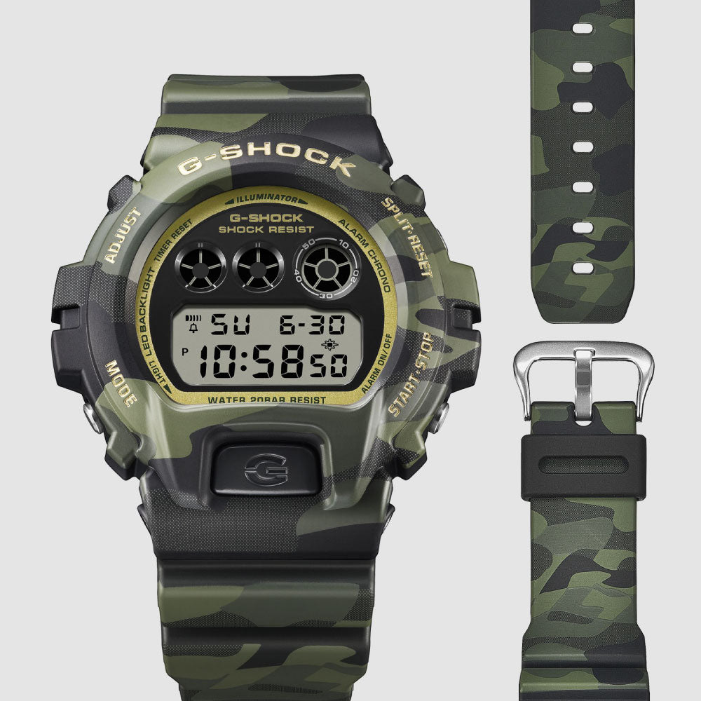 ＜2026年6月19日発売＞G-SHOCK DIGITAL 6900 SERIES CAMO & GOLD DW-6900CMG-3JF ジーショック gショック カシオ 腕時計 メンズ