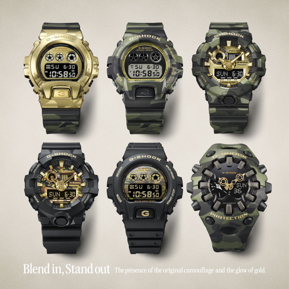 ＜2026年6月19日発売＞G-SHOCK DIGITAL 6900 SERIES CAMO & GOLD DW-6900CMG-3JF ジーショック gショック カシオ 腕時計 メンズ