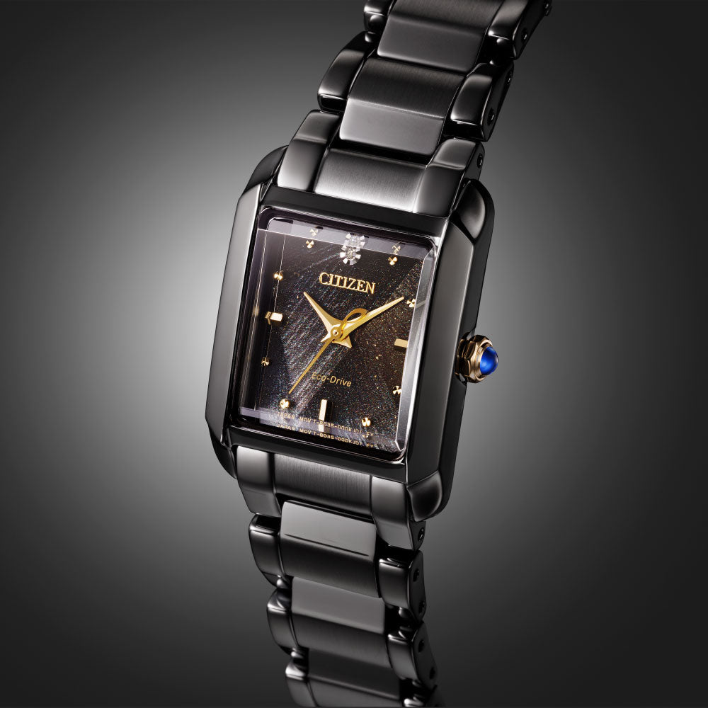CITIZEN L SQUARE Collection EW5636-55E LIGHT in BLACK Eco-Drive 50th Anniversary Edition 世界限定3,800本 シチズン エル 腕時計 レディース