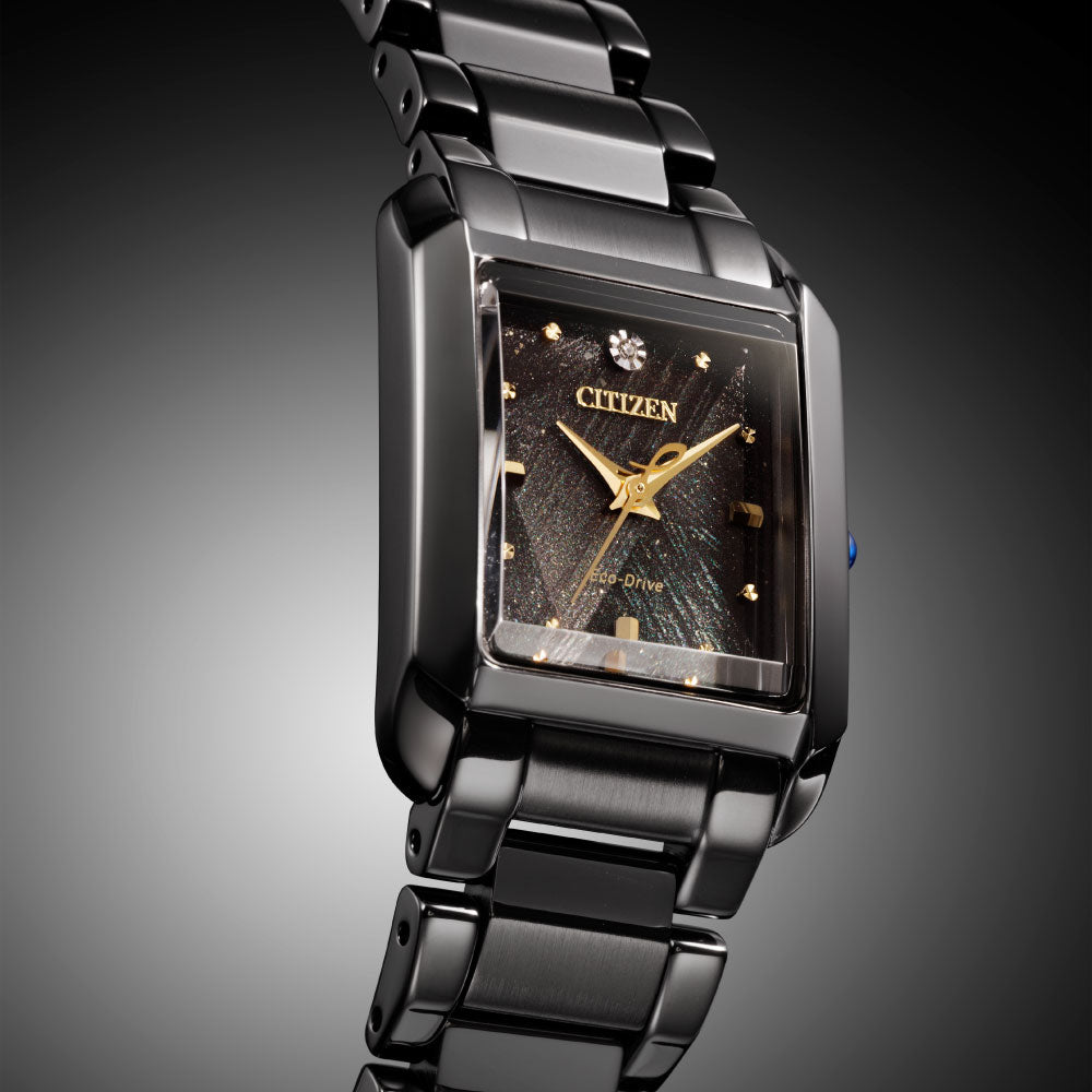 CITIZEN L SQUARE Collection EW5636-55E LIGHT in BLACK Eco-Drive 50th Anniversary Edition 世界限定3,800本 シチズン エル 腕時計 レディース