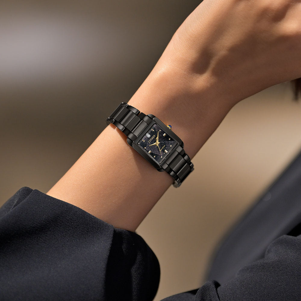 CITIZEN L SQUARE Collection EW5636-55E LIGHT in BLACK Eco-Drive 50th Anniversary Edition 世界限定3,800本 シチズン エル 腕時計 レディース