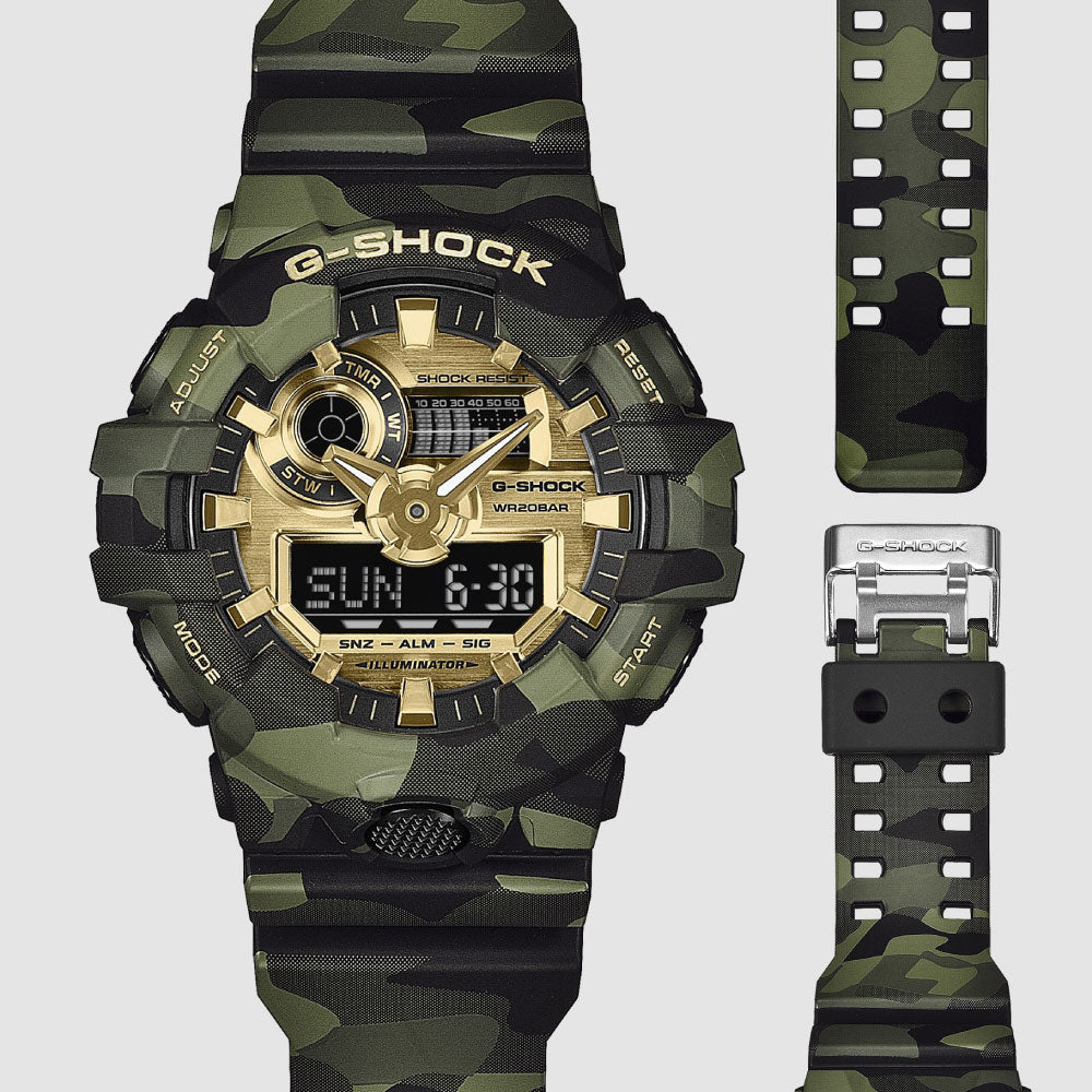 ＜2026年6月19日発売＞G-SHOCK CAMO & GOLD GA-700CMG-3AJF ジーショック gショック カシオ 腕時計 メンズ