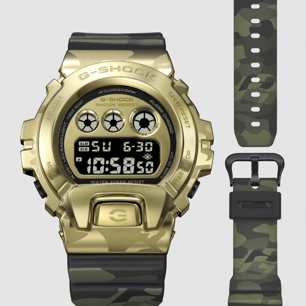 ＜2026年6月19日発売＞G-SHOCK CAMO & GOLD GM-6900CMG-3JF ジーショック gショック カシオ 腕時計 メンズ