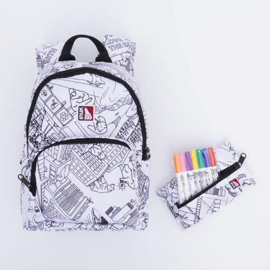 INUK P-A-P BEAR'S LIFE BACKPACK S WHITE SKETCH イヌーク バックパック ユニセックス