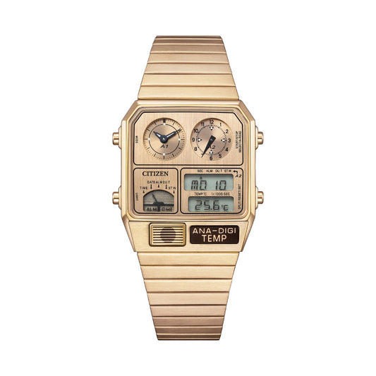 ＜2025年10月16日発売予定＞CITIZEN RECORD LABEL Metallic ANA-DIGI TEMP JG2104-53R 限定モデル300本 レコードレーベル アナデジテンプ 腕時計 メンズ