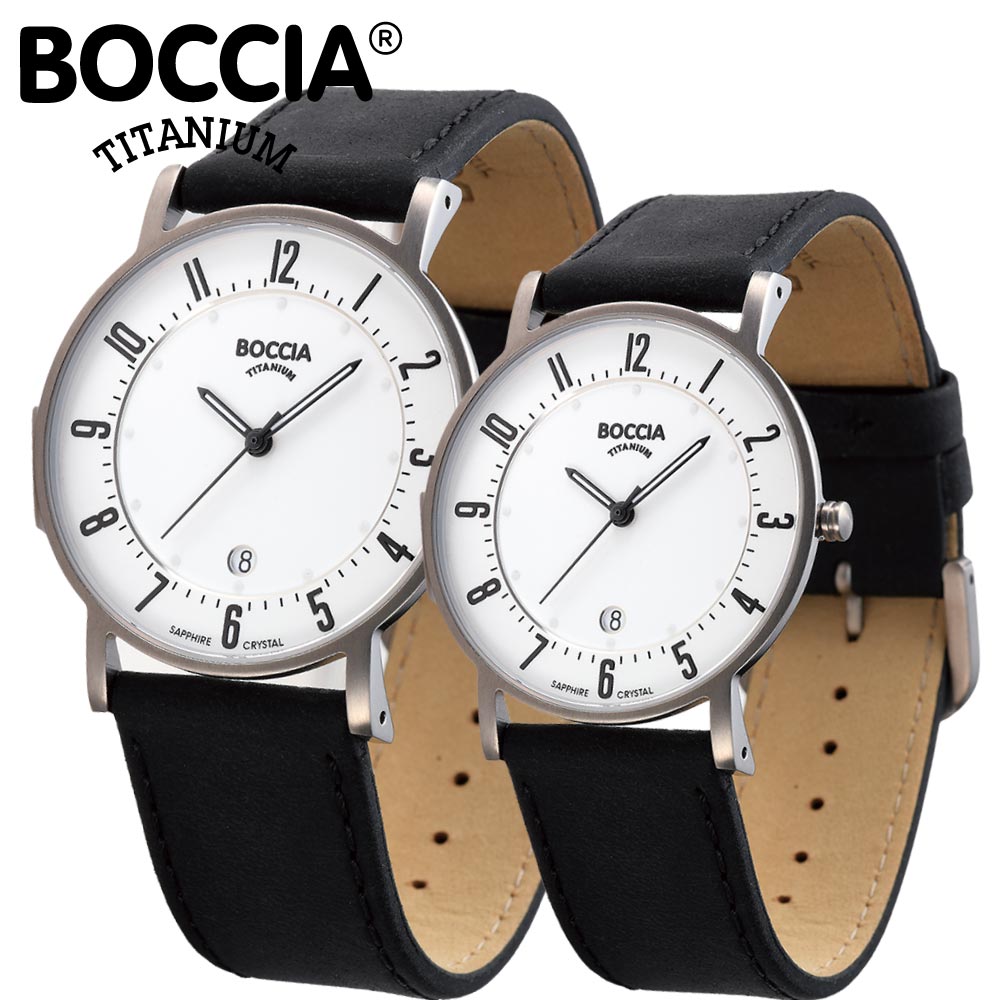 BOCCIA TITANIUM Slim Collection 3296-01 3533-03 ボッチア 腕時計 ペアウォッチ
