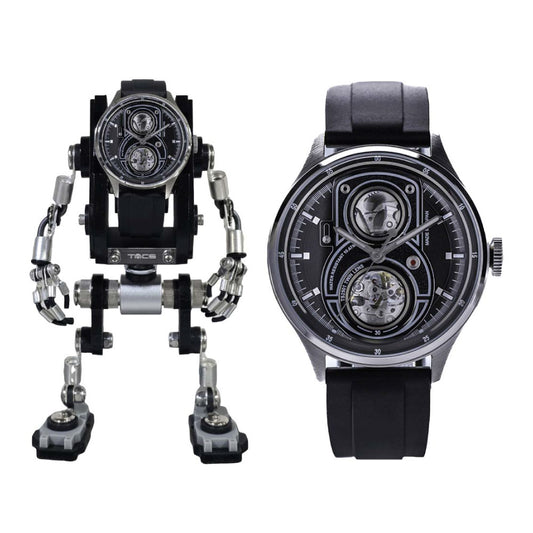 ＜先行予約受付中/10月15日発売＞TACS Robotoys TWIN LENS Lite Obscura Slate TS2501BR タックス 腕時計 メンズ 自動巻き