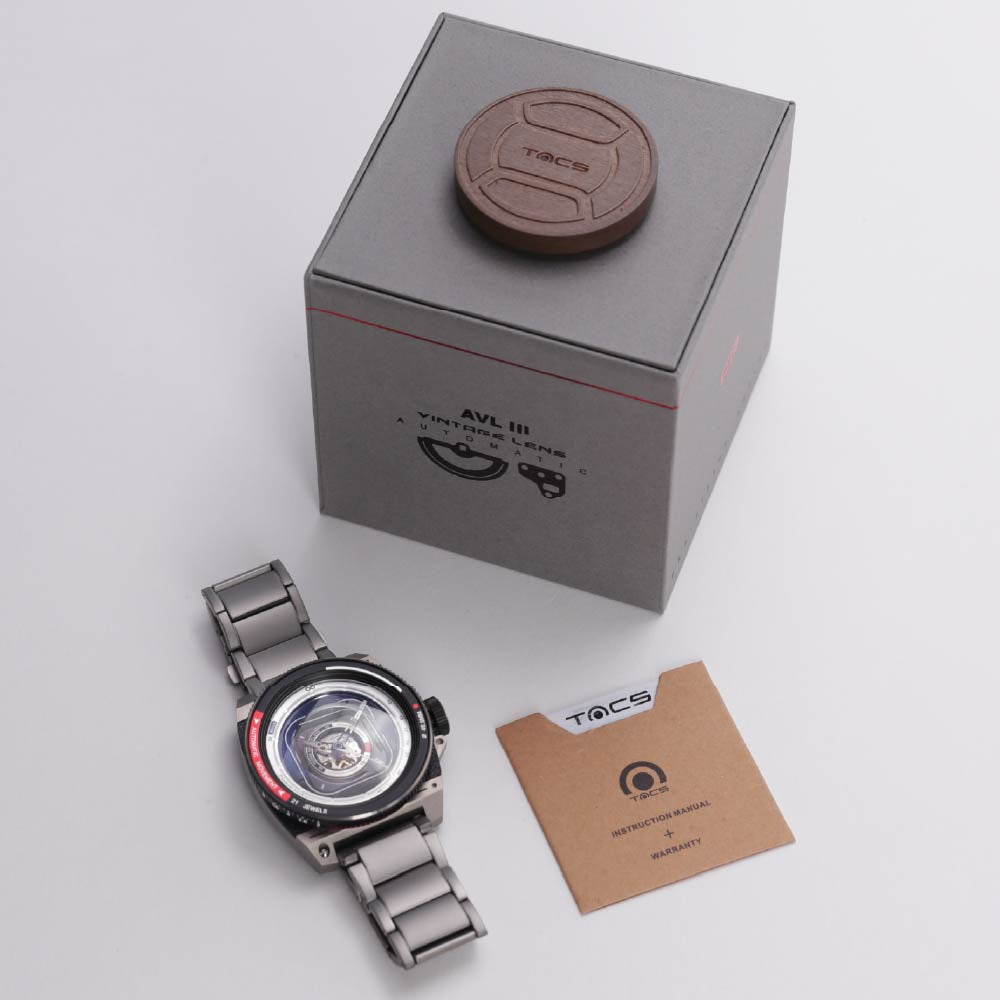 TACS AUTOMATIC VINTAGE LENS III TITANIUM TS2502A 自動巻き機械式腕時計 タックス 腕時計 メンズ