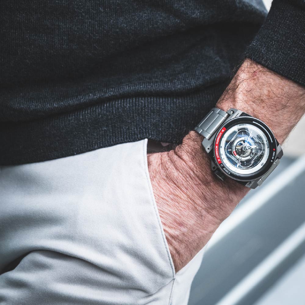 TACS AUTOMATIC VINTAGE LENS III TITANIUM TS2502A 自動巻き機械式腕時計 タックス 腕時計 メンズ