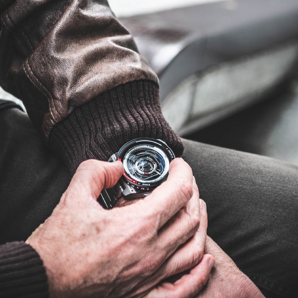 TACS AUTOMATIC VINTAGE LENS III TITANIUM TS2502A 自動巻き機械式腕時計 タックス 腕時計 メンズ