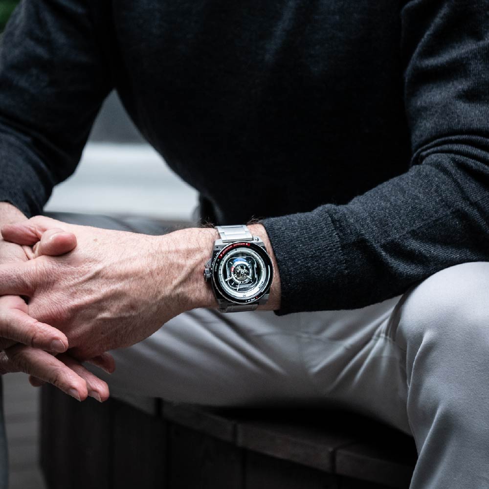 TACS AUTOMATIC VINTAGE LENS III TITANIUM TS2502A 自動巻き機械式腕時計 タックス 腕時計 メンズ