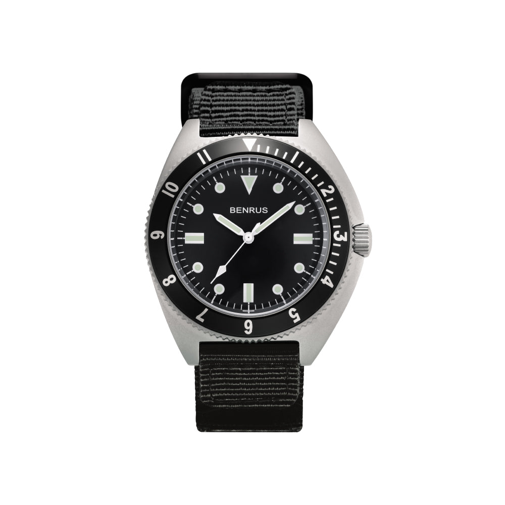 BENRUS TYPE‐I SILVER COMBAT BLACK