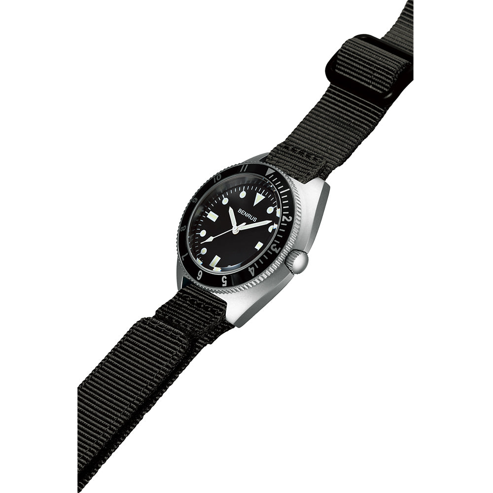 BENRUS TYPE‐I SILVER COMBAT BLACK