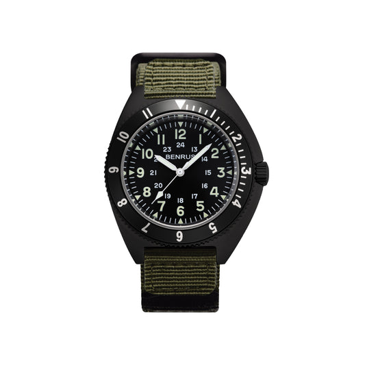 BENRUS TYPE‐II BLACK COMBAT KHAKI ベンラス 腕時計 メンズ