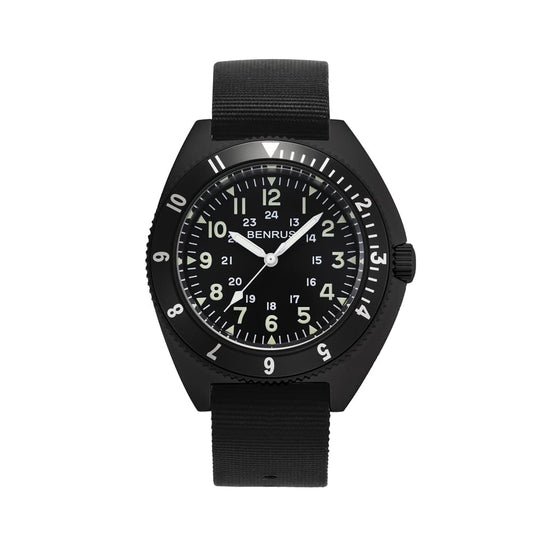 BENRUS TYPE-II BLACK ベンラス 腕時計 メンズ