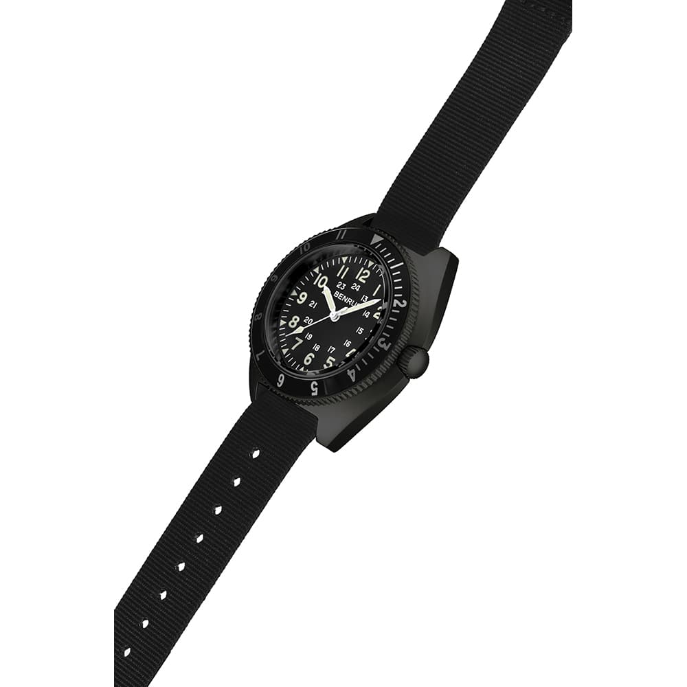 BENRUS TYPE-II BLACK ベンラス 腕時計 メンズ