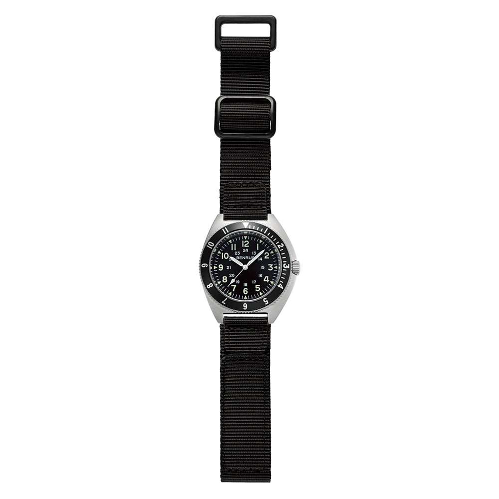 BENRUS TYPE‐II SILVER COMBAT BLACK