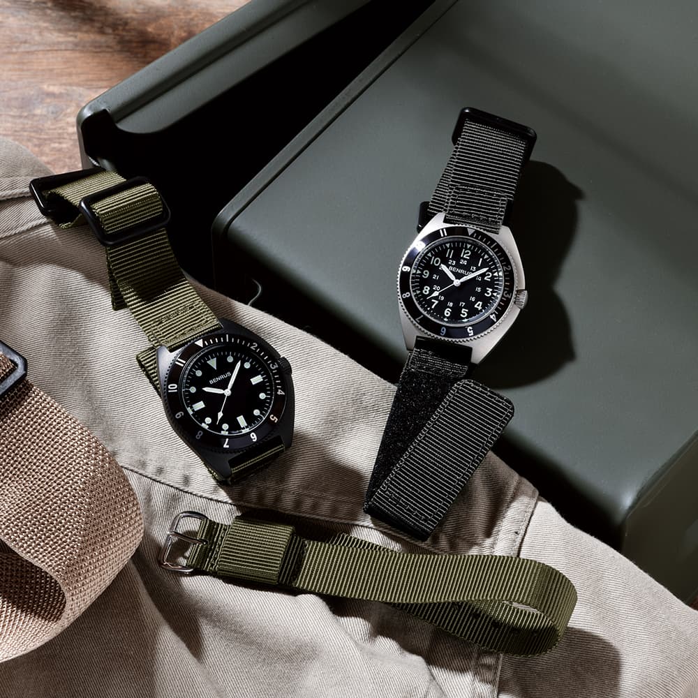 BENRUS TYPE‐II SILVER COMBAT BLACK