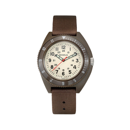 BENRUS TYPE-III OLIVE/IVORY 限定生産モデル ベンラス 腕時計 ミリタリーウォッチ