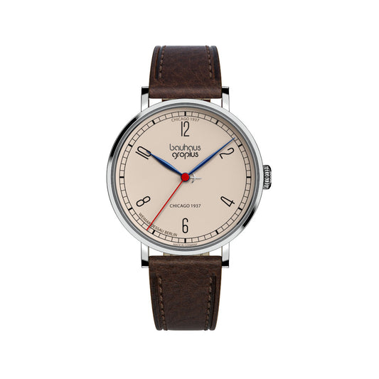 Bauhaus Walter Gropius (バウハウス・ヴァルター・グロピウス) ニューバウハウス シカゴ1937 リミテッドエディション メンズ ユニセックス腕時計 WGN 001-01Z