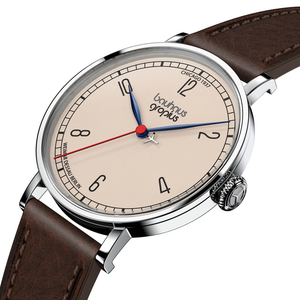 Bauhaus Walter Gropius (バウハウス・ヴァルター・グロピウス) ニューバウハウス シカゴ1937 リミテッドエディション メンズ ユニセックス腕時計 WGN 001-01Z