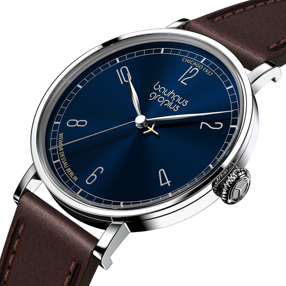 Bauhaus Walter Gropius (バウハウス・ヴァルター・グロピウス) ニューバウハウス シカゴ1937 リミテッドエディション メンズ ユニセックス腕時計 WGN 001-04Z